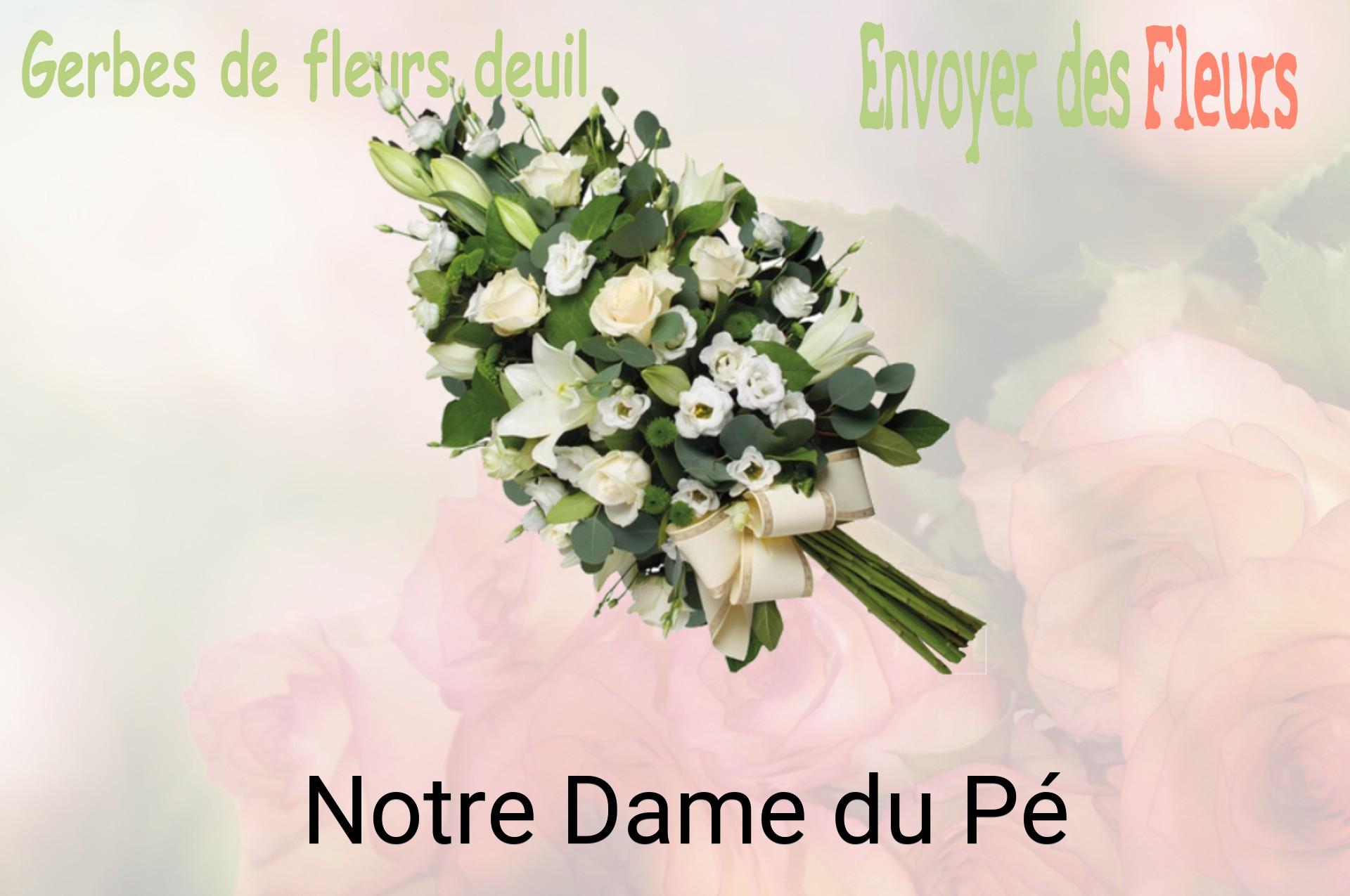 Gerbe de fleurs de deuil livrée à Notre-Dame-du-Pé